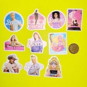 3/$20 Brand New 10x Waterproof Barbie Movie Stickers